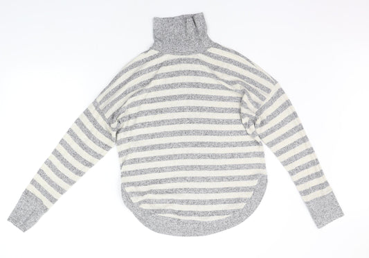 JETON Womens Beige Striped Pullover Jumper Size S