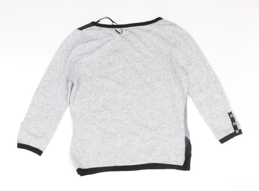 county casual Womens Grey Geometric Pullover Jumper Size M