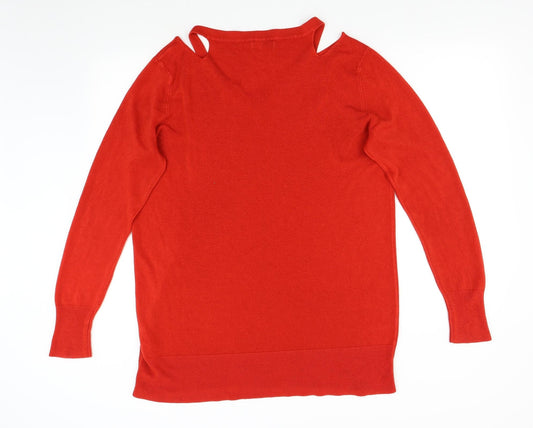 Matalan Womens Red Knit Pullover Jumper Size XL