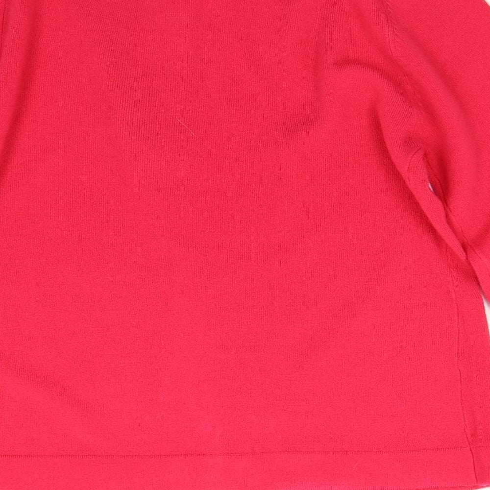 sARAH hAMILTON Womens Pink Knit Cardigan Jumper Size M