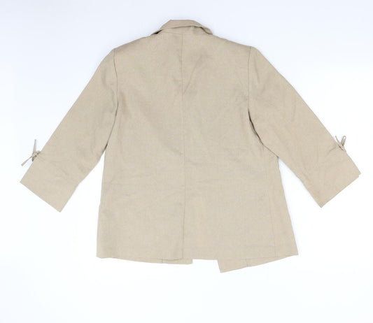 Charmance Womens Brown Jacket Blazer Size 12