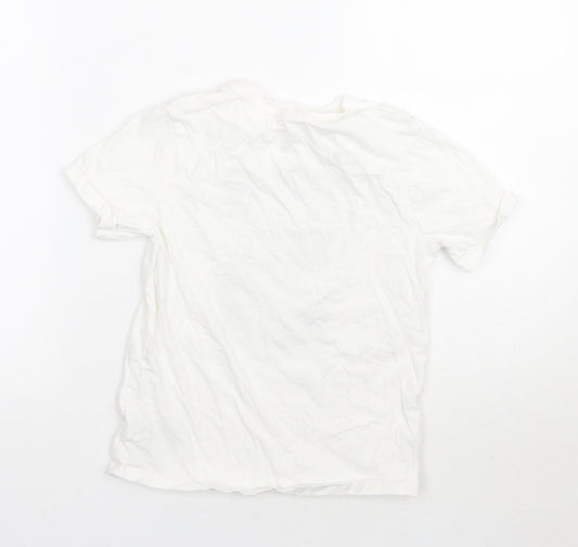 Gap Boys White Rayon Basic T-Shirt Size S