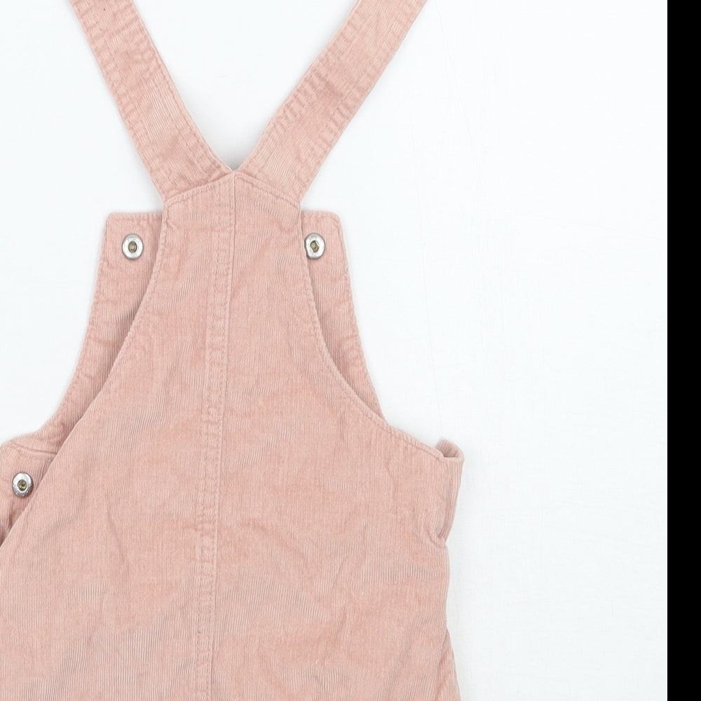 Bluezoo Girls Pink Pinafore/Dungaree Dress Size 3-6 Months