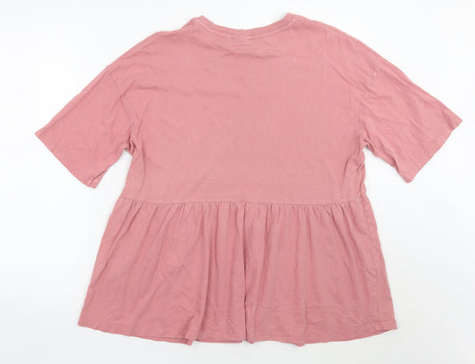 ASOS Womens Pink Basic T-Shirt Size 10