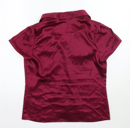 Marks and Spencer Womens Pink Basic Button-Up Size 12
