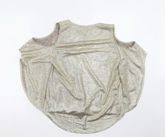 Debenhams Womens Gold Basic Blouse Size 12