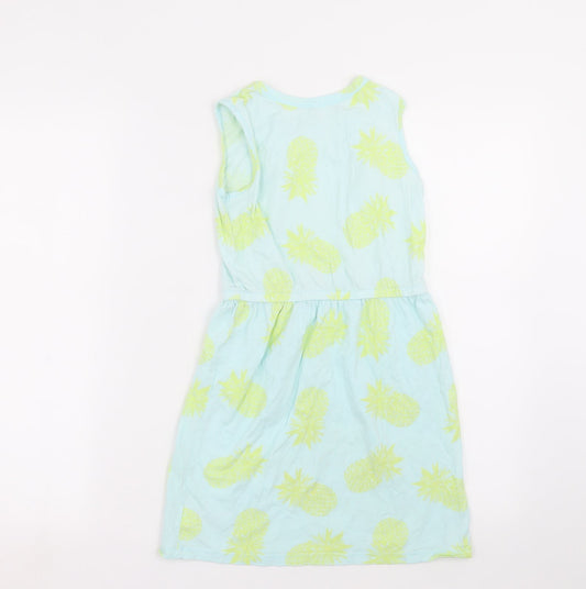 Gap Girls Blue Polka Dot A-Line Size M