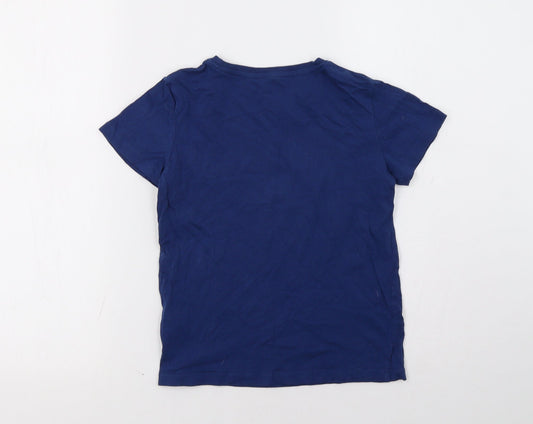 lily & dan Boys Blue Basic T-Shirt Size 8 Years