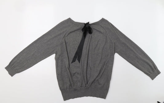 Myleene Womens Grey Pullover Jumper Size 12 - Open Back