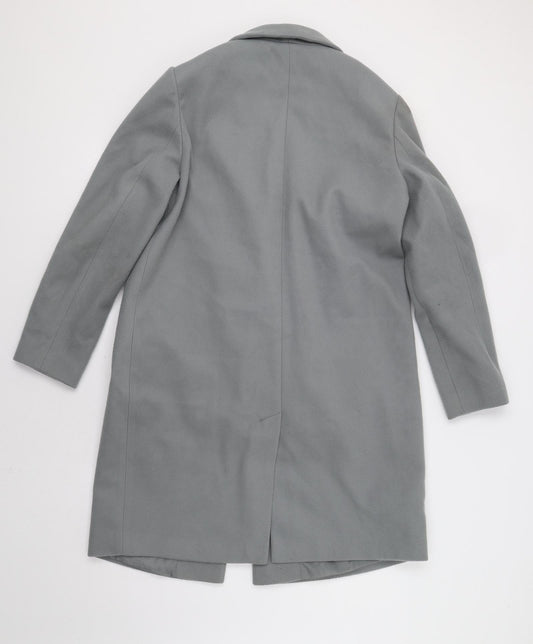 New Look Womens Grey Motorcycle Jacket Coat Size 10