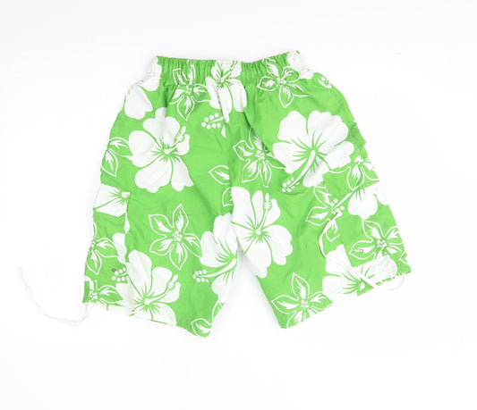 Avenue Mens Green Floral Bermuda Shorts Size M - swim