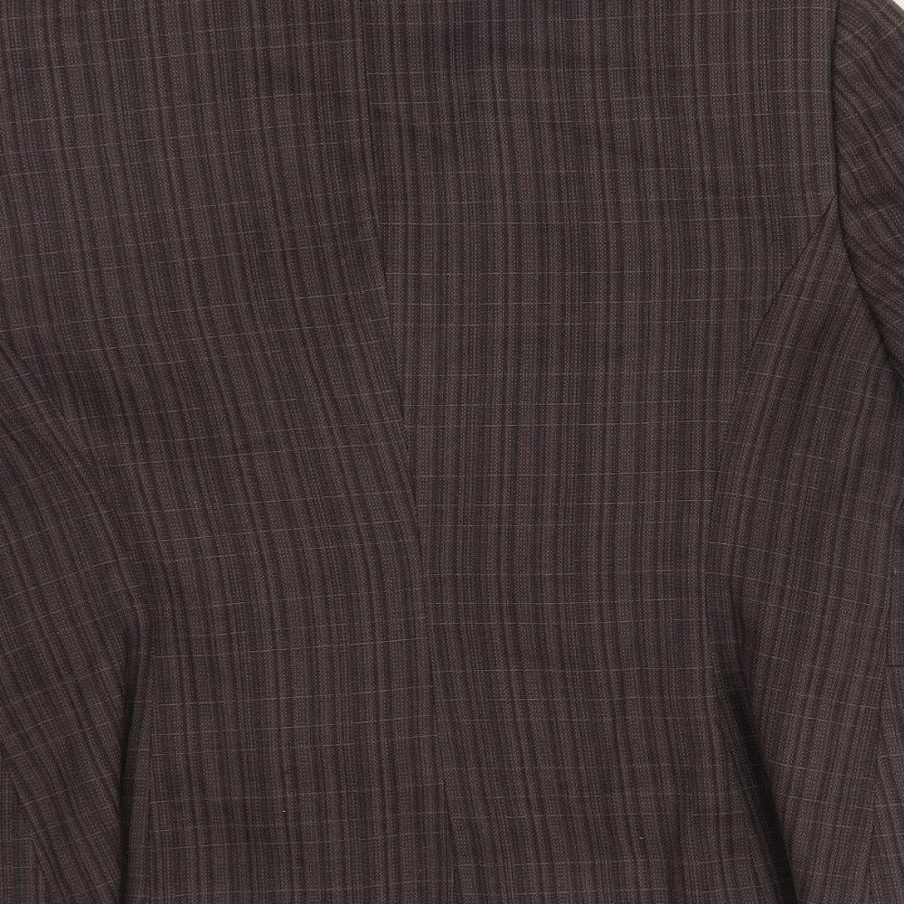 NEXT Womens Brown Check Jacket Suit Jacket Size 16