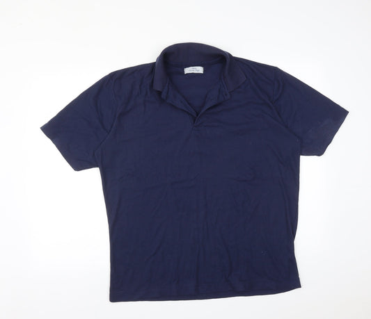 CLASSIC STYLE Mens Blue Polo Size L