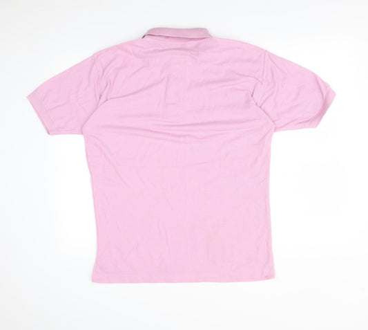 TIMBER JACK Womens Pink Basic Polo Size L