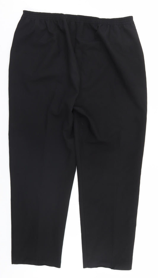 Classic Womens Black Trousers Size 18 L28 in