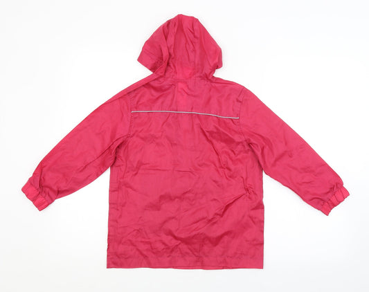Preworn Girls Pink Rain Coat Coat Size S
