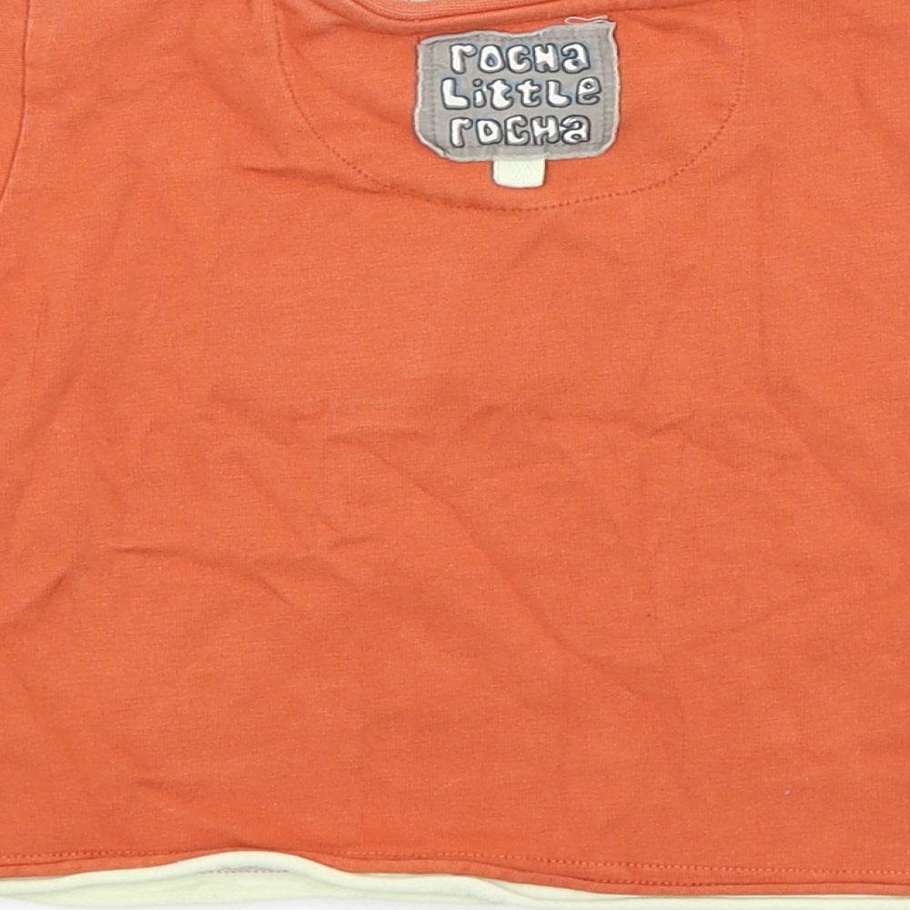 Rocha Little Rocha Baby Orange Basic T-Shirt Size 12-18 Months