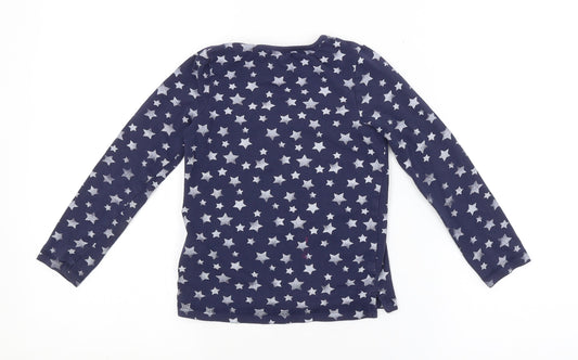 George Girls Blue Argyle/Diamond Pyjama Top Size 4-5 Years