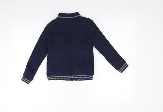 E of M Boys Blue Full Zip Sweatshirt Size 5-6 Years