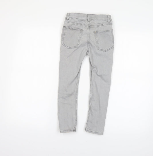 H&M Girls Grey Straight Jeans Size 5-6 Years