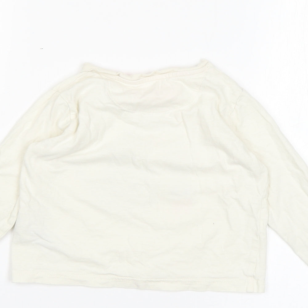 Marks and Spencer Girls White Basic T-Shirt Size 2-3 Years