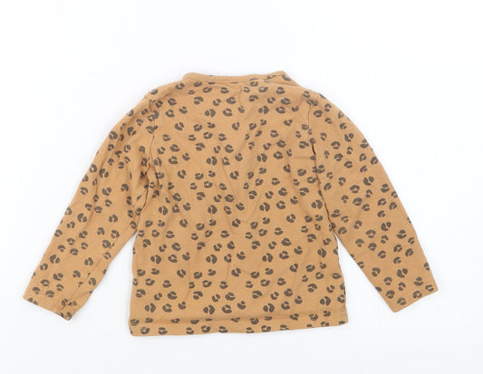 TU Girls Brown Animal Print Basic T-Shirt Size 12-18 Months