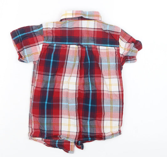 Rebel Boys Red Check Basic Button-Up Size 3-4 Years