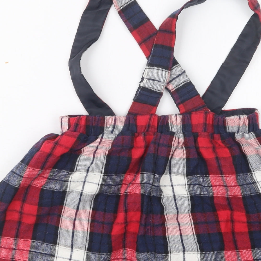 George Girls Red Check A-Line Skirt Size 2-3 Years