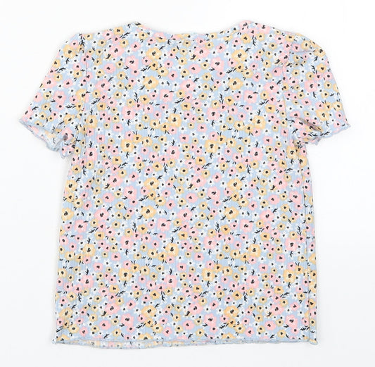 Primark Girls Multicoloured Floral Basic T-Shirt Size 4-5 Years