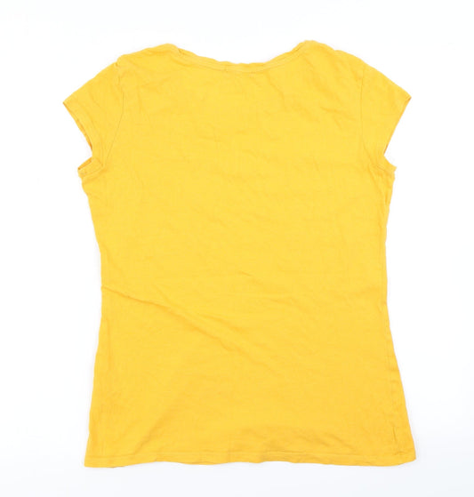 Terranova Womens Yellow Basic T-Shirt Size XL