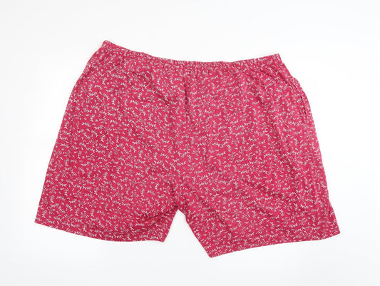Daxon Womens Pink Floral Sweat Shorts Size 58 in