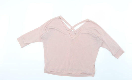 River Island Womens Pink Pullover Jumper Size 12