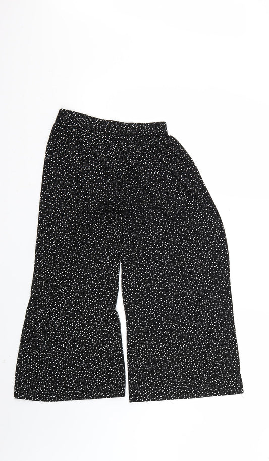 Preworn Womens Black Polka Dot Trousers Size S L21 in