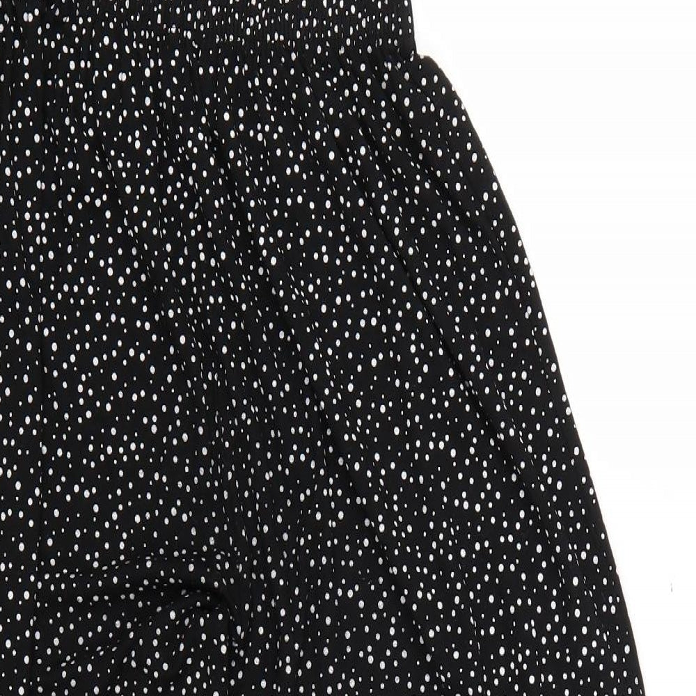 Preworn Womens Black Polka Dot Trousers Size S L21 in
