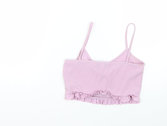 PRETTYLITTLETHING Womens Purple Basic Tank Size 8