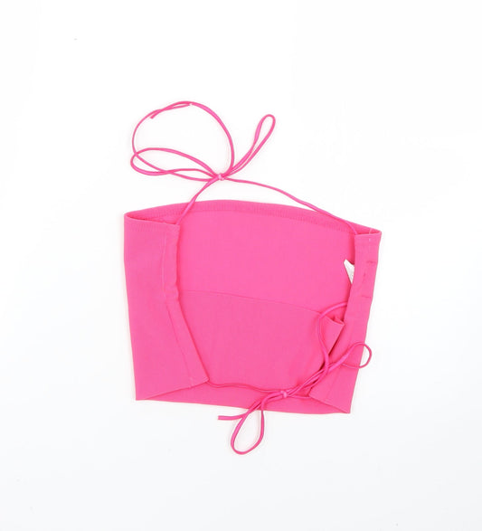 PRETTYLITTLETHING Womens Pink Basic Blouse Size 10