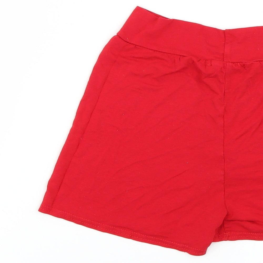 PRETTYLITTLETHING Womens Red Hot Pants Shorts Size 8
