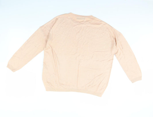 M&S Womens Pink Pullover Jumper Size L