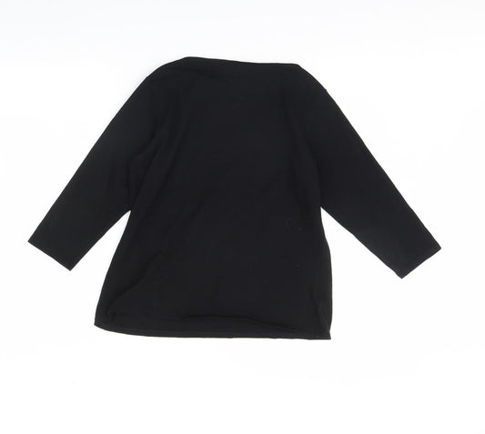 Preworn Womens Black Basic Blouse Size 18