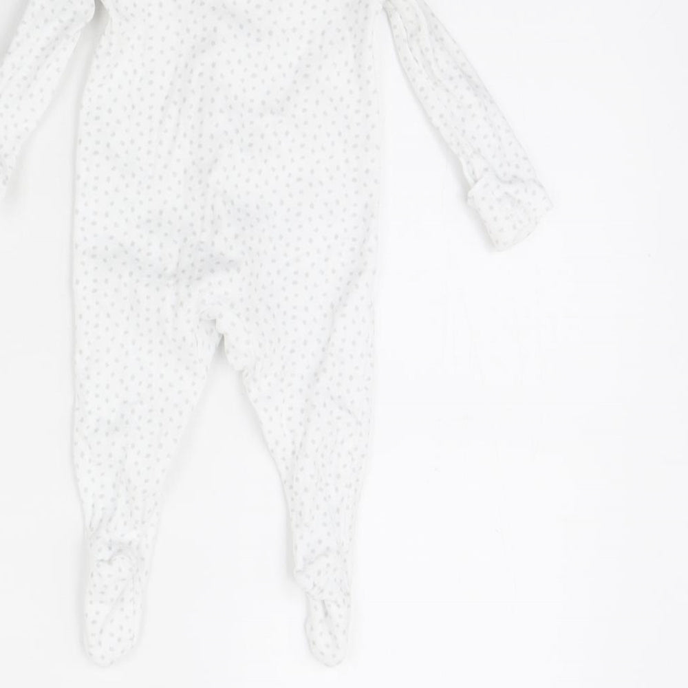 F&F Baby White Polka Dot Babygrow One-Piece Size 0-3 Months