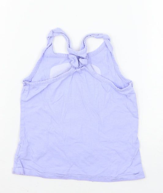 The Childrens Place Girls Blue Jersey Basic T-Shirt Size 5-6 Years - flowers