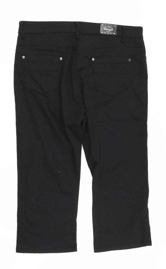 H&L Womens Black Capri Jeans Size 34 in L22 in