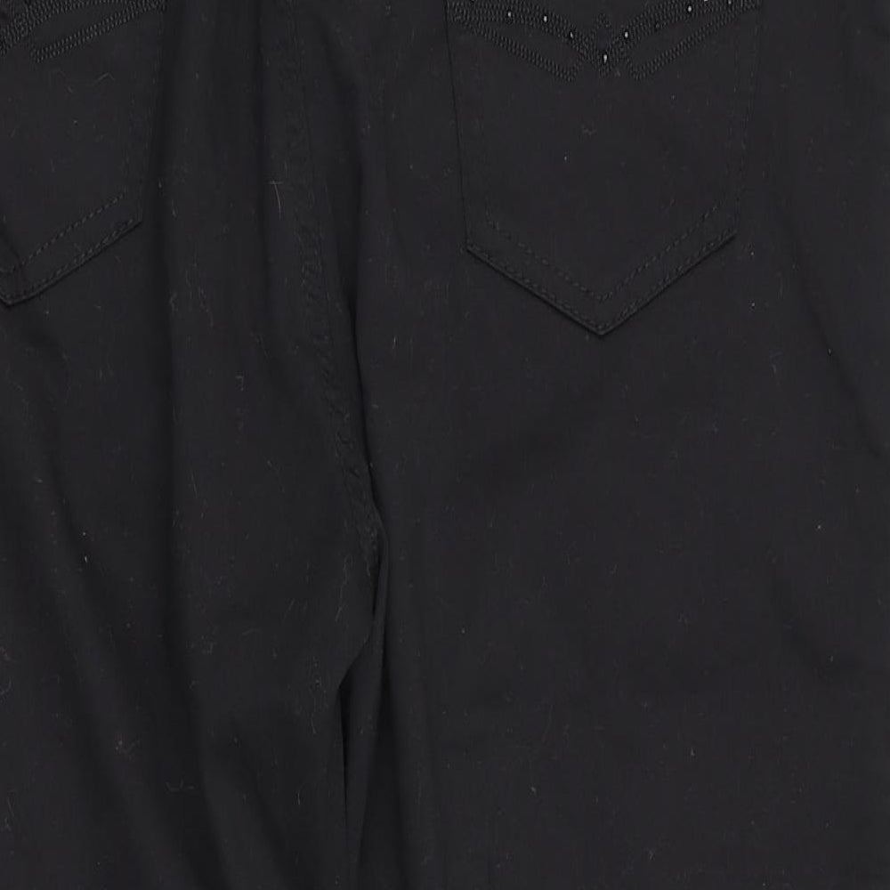 H&L Womens Black Capri Jeans Size 34 in L22 in