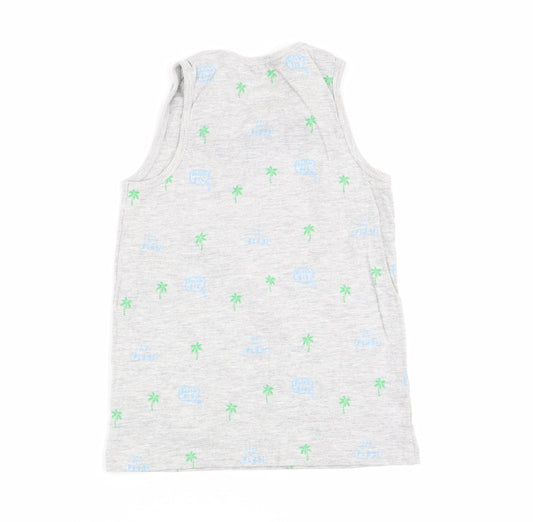 Asda George Boys Grey Basic Tank Size 5-6 Years