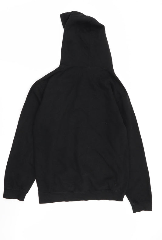 JUST HOODS Mens Black Pullover Jumper Size S