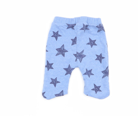 Lullaby Boys Blue Geometric Capri Trousers Size 0-3 Months - shorts