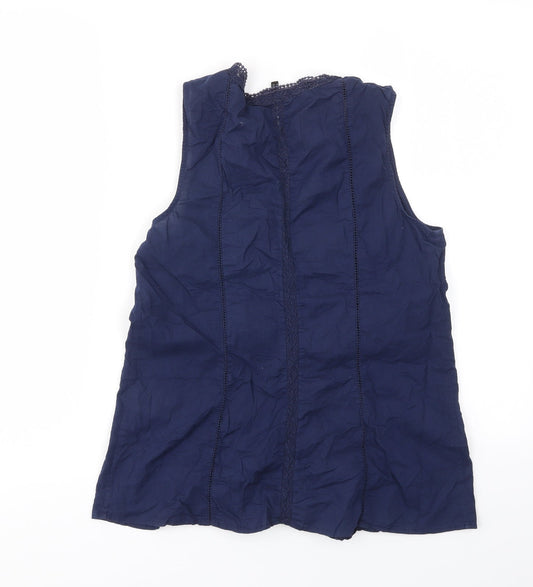 Warehouse Womens Blue Basic T-Shirt Size 12