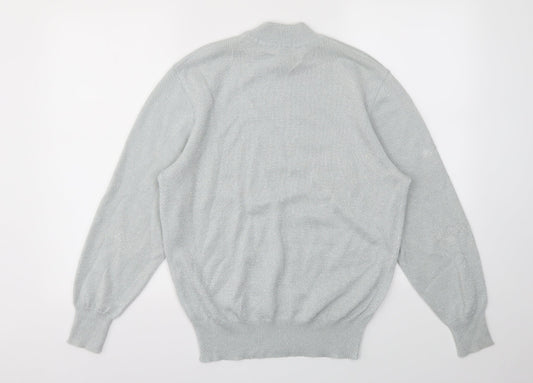 Hauber Womens Grey Basic T-Shirt Size 12