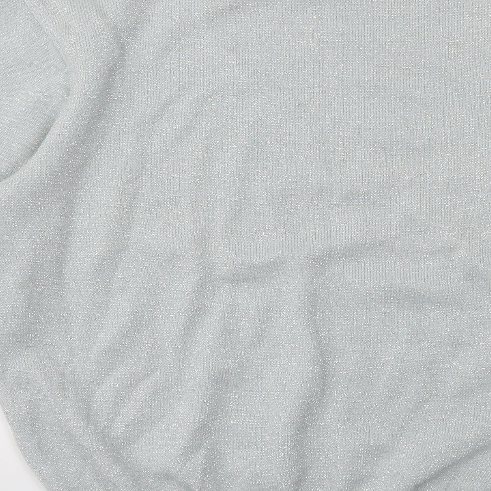Hauber Womens Grey Basic T-Shirt Size 12