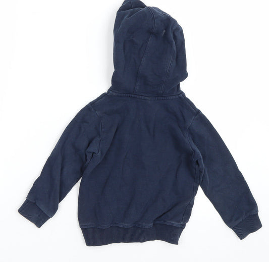M&S Boys Blue Pullover Hoodie Size 2-3 Years